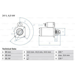 Starteris
                                BOSCH                                                0986022400, BOSCH, 0986022400,