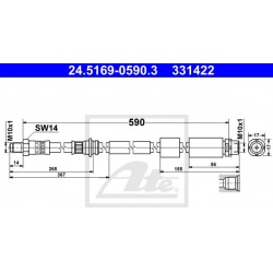 stabdžių žarnelė
                                ATE                                                24.5169-0590.3, ATE, 