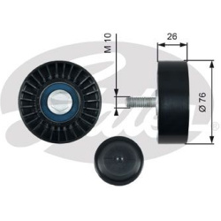 kreipiantysis skriemulys, V formos rumbuotas diržas DriveAlign™
                                GATES                     