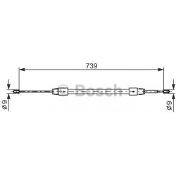 trosas, stovėjimo stabdys
                                BOSCH                                                1 987 477 691