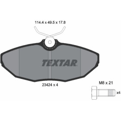 stabdžių trinkelių rinkinys, diskinis stabdys
                                TEXTAR                                      