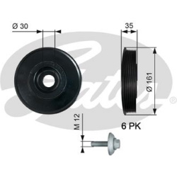skriemulys, alkūninis velenas DriveAlign™
                                GATES                                TVD1025A, G