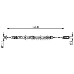 trosas, stovėjimo stabdys
                                BOSCH                                                1 987 477 953