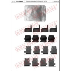 priedų komplektas, diskinių stabdžių trinkelės
                                QUICK BRAKE                              