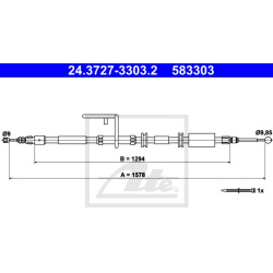 trosas, stovėjimo stabdys
                                ATE                                                24.3727-3303.2,