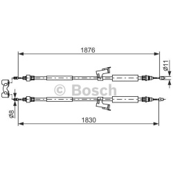 trosas, stovėjimo stabdys
                                BOSCH                                                1 987 477 202