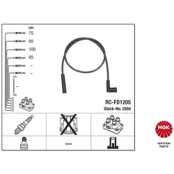 uždegimo laido komplektas
NGK 2584, NGK, 2584