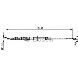 trosas, stovėjimo stabdys
BOSCH 1 987 482 265