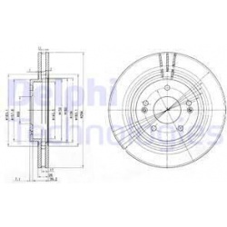 stabdžių diskas (1vnt)
                                DELPHI                                                BG3860, Nenuro