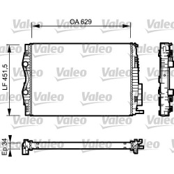 Aušinimo radiatorius
                                VALEO                                                734438, VALEO, 734