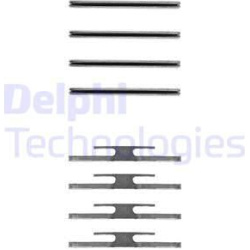 priedų komplektas, diskinių stabdžių trinkelės
                                DELPHI                                   