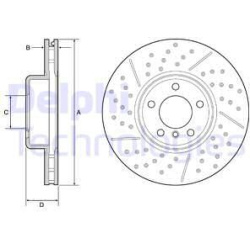 stabdžių diskas (1vnt)
                                DELPHI                                                BG9234C, Nenur