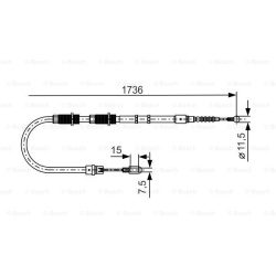 trosas, stovėjimo stabdys
                                BOSCH                                                1 987 477 257