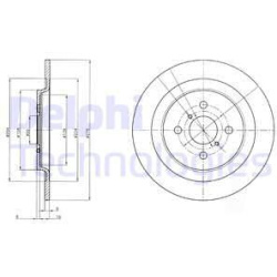 stabdžių diskas (1vnt)
                                DELPHI                                                BG4076, Nenuro