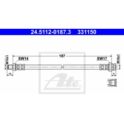 stabdžių žarnelė
                                ATE                                                24.5112-0187.3, ATE, 