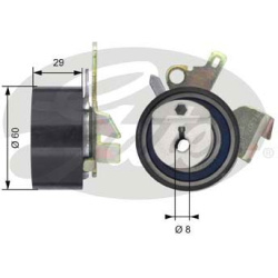 įtempiklio skriemulys, paskirstymo diržas PowerGrip™
                                GATES                               
