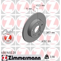 stabdžių diskas (1vnt) COAT Z
                                ZIMMERMANN                                400.1402.20, Nenuro