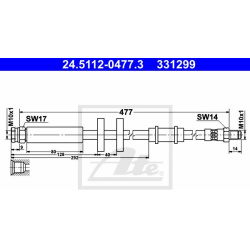 stabdžių žarnelė
                                ATE                                                24.5112-0477.3, ATE, 