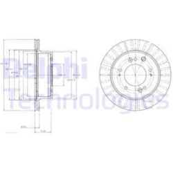 stabdžių diskas (1vnt)
                                DELPHI                                                BG4331, Nenuro