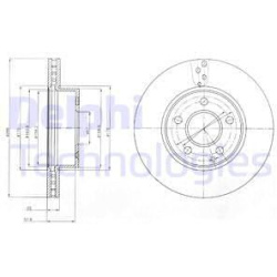 stabdžių diskas (1vnt)
                                DELPHI                                                BG4227C, Nenur