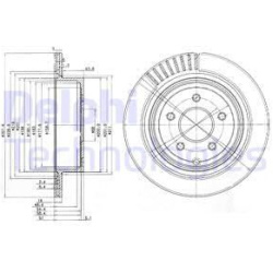stabdžių diskas (1vnt)
                                DELPHI                                BG4041, Nenurodytas gamintojas