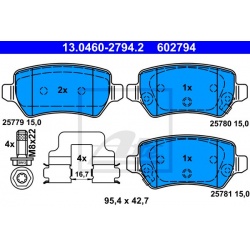 stabdžių trinkelių rinkinys, diskinis stabdys
                                ATE                                         