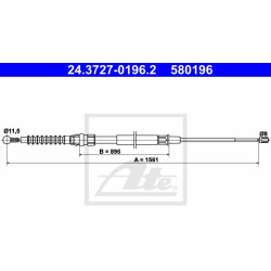 trosas, stovėjimo stabdys
                                ATE                                                24.3727-0196.2,