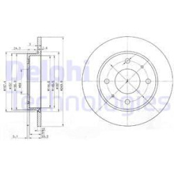 stabdžių diskas (1vnt)
                                DELPHI                                                BG3971, Nenuro