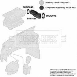 įsiurbimo vamzdis, oro filtras
                                BORG &amp; BECK                                              