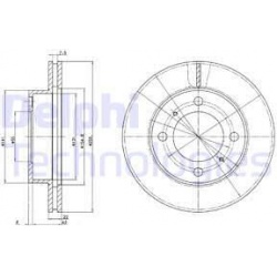 stabdžių diskas (1vnt)
                                DELPHI                                                BG2891, Nenuro