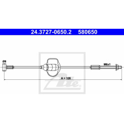 trosas, stovėjimo stabdys
                                ATE                                                24.3727-0650.2,