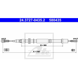 trosas, stovėjimo stabdys
                                ATE                                                24.3727-0435.2,