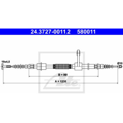 trosas, stovėjimo stabdys
                                ATE                                                24.3727-0011.2,