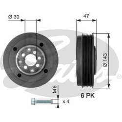 skriemulys, alkūninis velenas DriveAlign™
                                GATES                                           