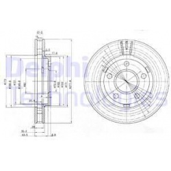 stabdžių diskas (1vnt)
                                DELPHI                                                BG3144, Nenuro