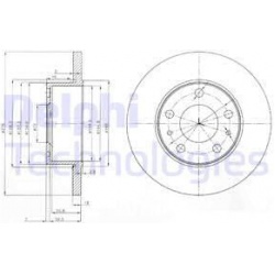 stabdžių diskas (1vnt)
                                DELPHI                                                BG3751, Nenuro