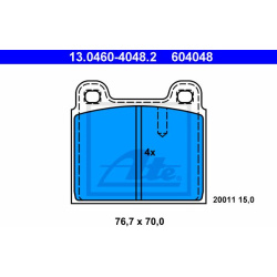 stabdžių trinkelių rinkinys, diskinis stabdys
                                ATE                                         