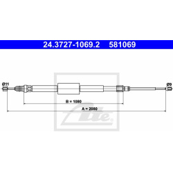 trosas, stovėjimo stabdys
                                ATE                                                24.3727-1069.2,