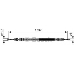 trosas, stovėjimo stabdys
                                BOSCH                                                1 987 482 008