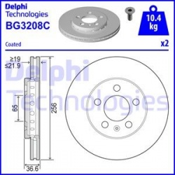 stabdžių diskas (1vnt)
                                DELPHI                                BG3208C, Nenurodytas gamintoja