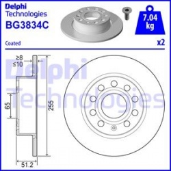 stabdžių diskas (1vnt)
                                DELPHI                                                BG3834C, Nenur