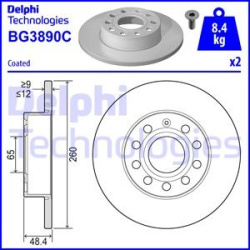 stabdžių diskas (1vnt)
                                DELPHI                                                BG3890C, Nenur