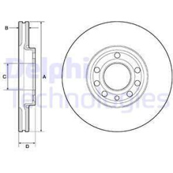 stabdžių diskas (1vnt)
                                DELPHI                                                BG3713C, Nenur
