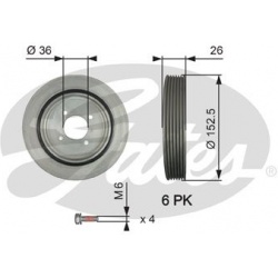 skriemulys, alkūninis velenas DriveAlign™
                                GATES                                           