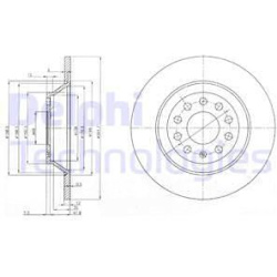stabdžių diskas (1vnt)
                                DELPHI                                                BG3956C, Nenur