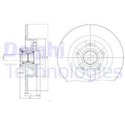 stabdžių diskas (1vnt)
                                DELPHI                                                BG9115RSC, Nen