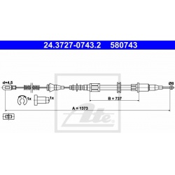 trosas, stovėjimo stabdys
                                ATE                                                24.3727-0743.2,