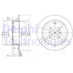 stabdžių diskas (1vnt)
                                DELPHI                                                BG3867, Nenuro