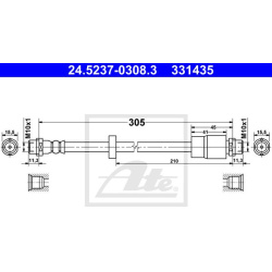 stabdžių žarnelė
                                ATE                                                24.5237-0308.3, ATE, 