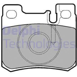 stabdžių trinkelių rinkinys, diskinis stabdys
                                DELPHI                                      